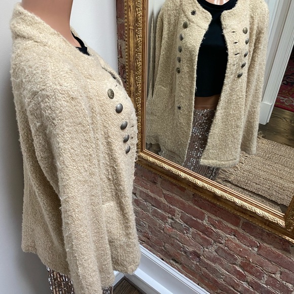 FREE PEOPLE| double breasted wool coat | L - Picture 8 of 12